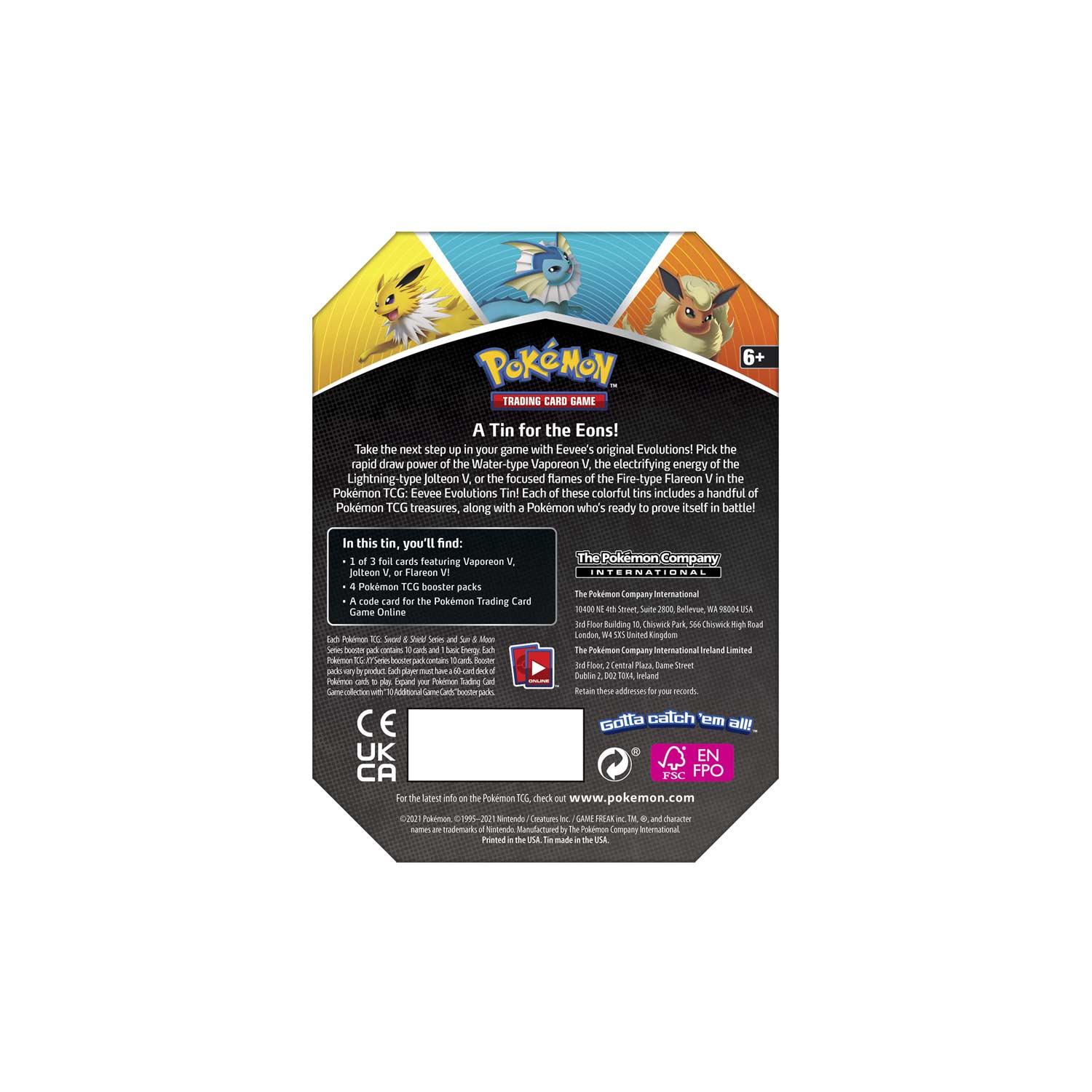 Pokémon TCG: Eevee Evolutions Tin (Vaporeon V) - Image 2